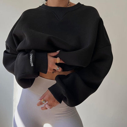 Women's Oversized Sweater Black Polyester - 9