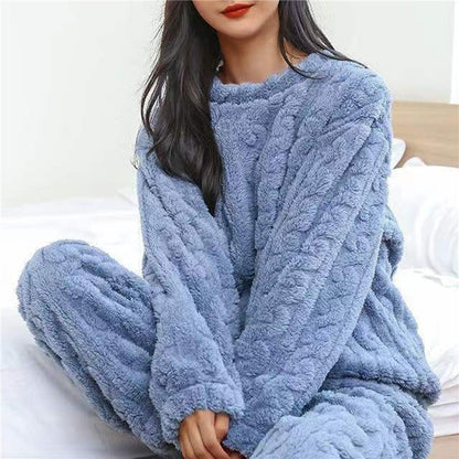 Women's Pajama Sets Fleece Long Sleeve Soft Cozy - 1