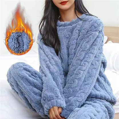 Women's Pajama Sets Fleece Long Sleeve Soft Cozy - 3