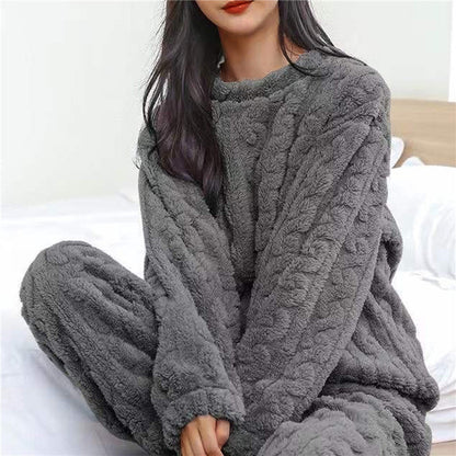 Women's Pajama Sets Fleece Long Sleeve Soft Cozy - 4