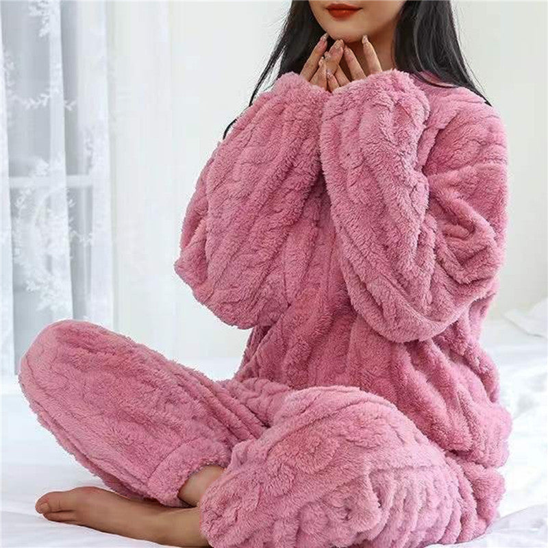 Women's Pajama Sets Fleece Long Sleeve Soft Cozy - 6