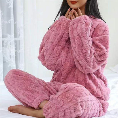 Women's Pajama Sets Fleece Long Sleeve Soft Cozy - 6