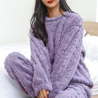 Women's Pajama Sets Fleece Long Sleeve Soft Cozy - 8