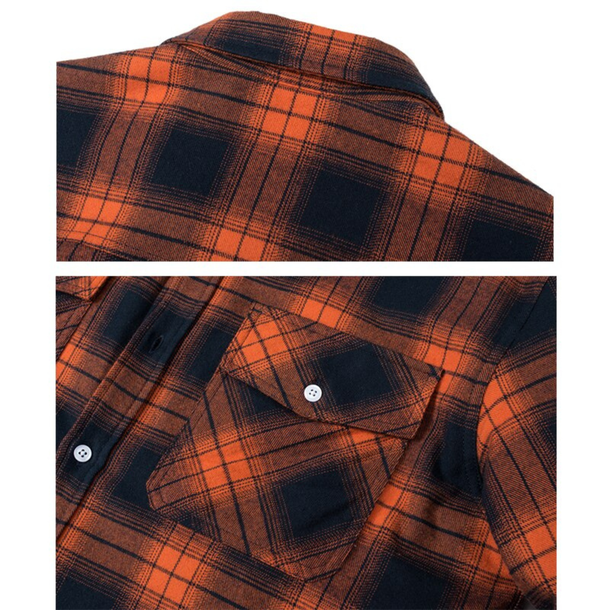 Men's Fleece-Lined Jacket Plaid Winter Outerwear - 3