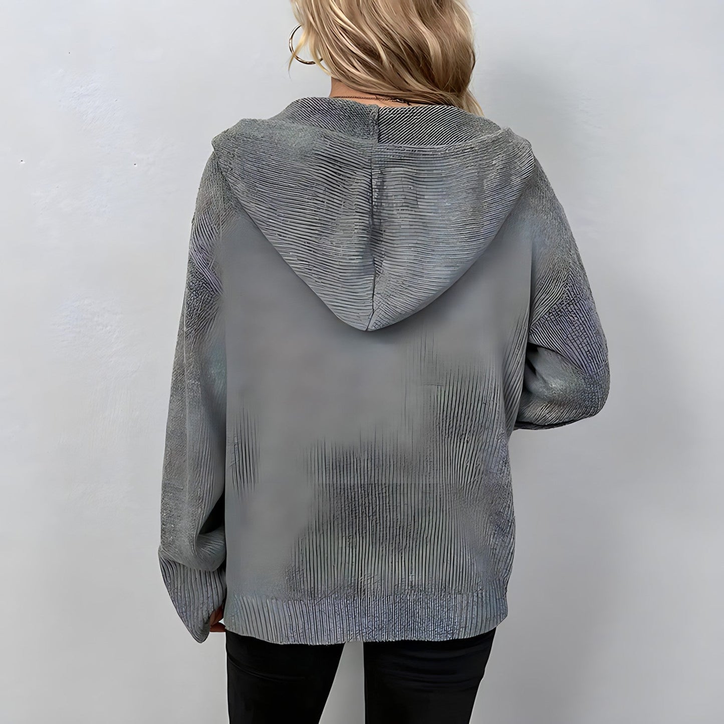 Women's Vest Grey Cotton Hoodie - 3