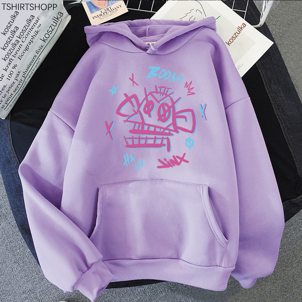 Women's Hoodie Black Polyester Harajuku Style - 5