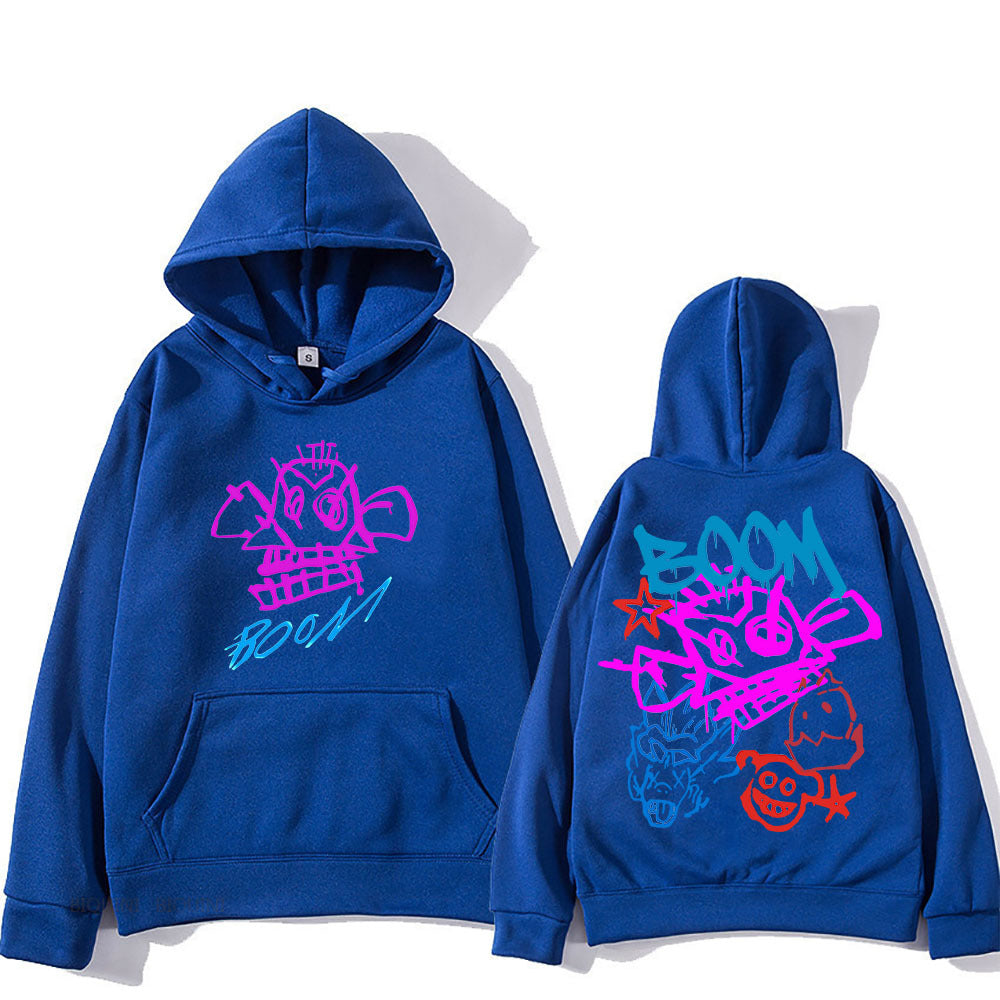 Women's Hoodie Blue Polyester Arcane Jinx Design - 11