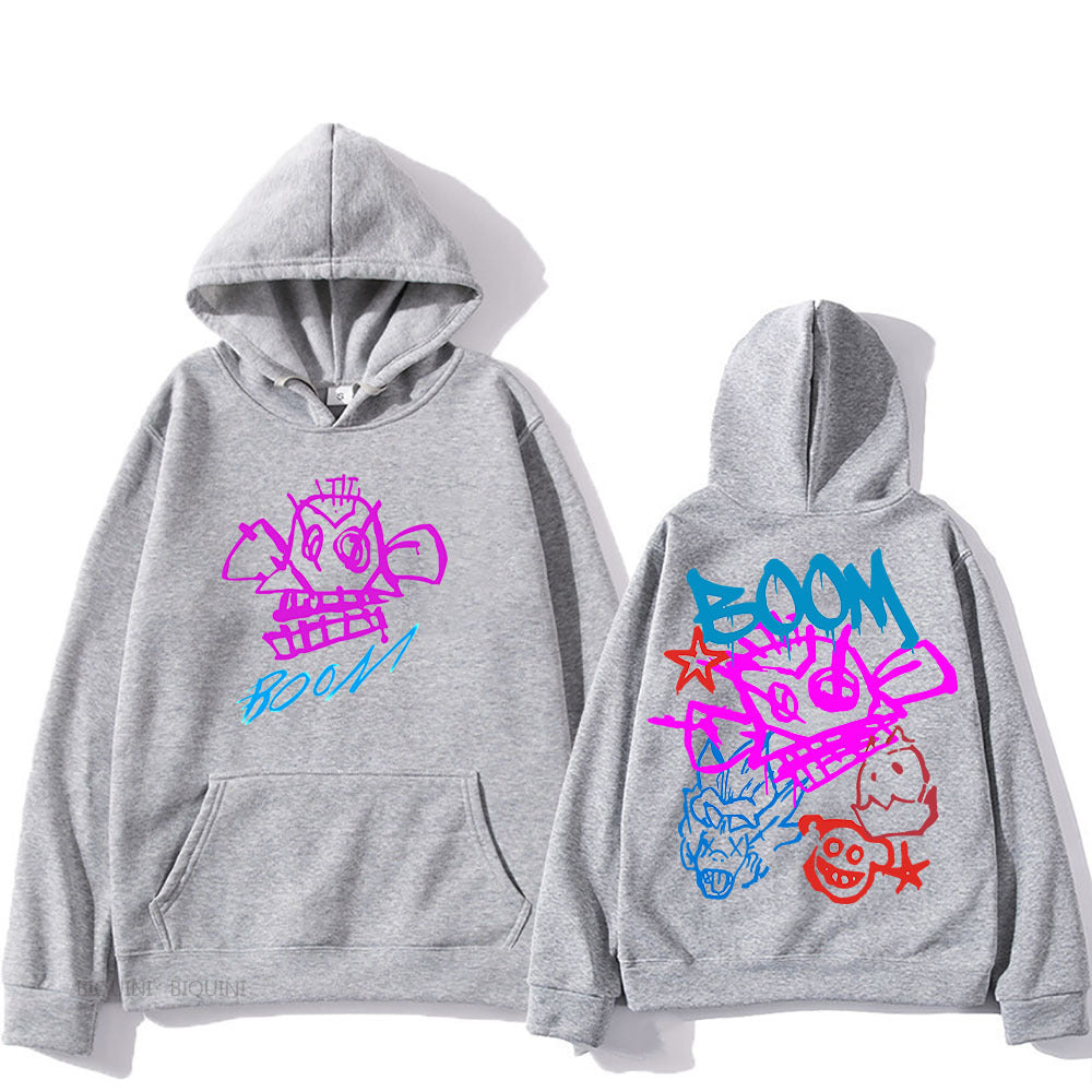 Women's Hoodie Blue Polyester Arcane Jinx Design - 5