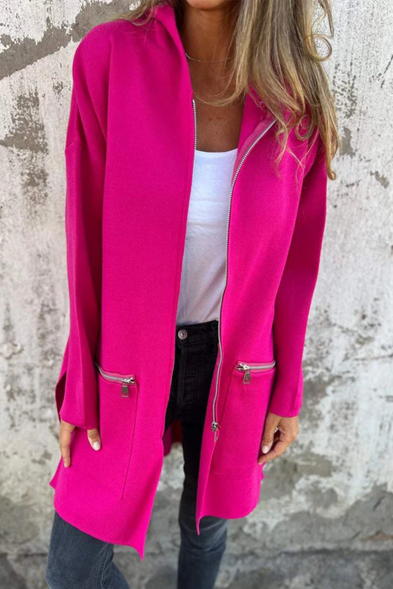 Women's Hooded Outerwear Black Casual Polyester - 9