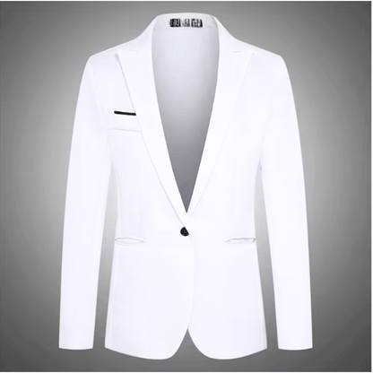 Men's Casual Blazer Black Classic Design Cotton - 5