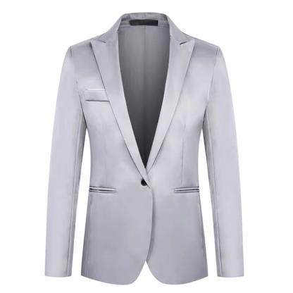 Men's Casual Blazer Black Classic Design Cotton - 8