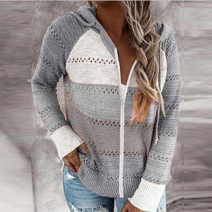 Women's Hoodie Multi-Color Knit Lightweight Comfortable - 5