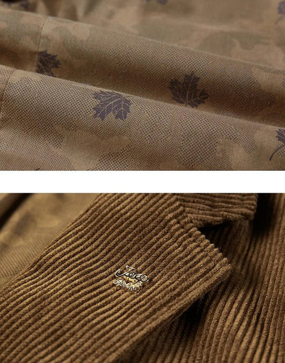 Men's Corduroy Blazer Brown Classic Style - 5