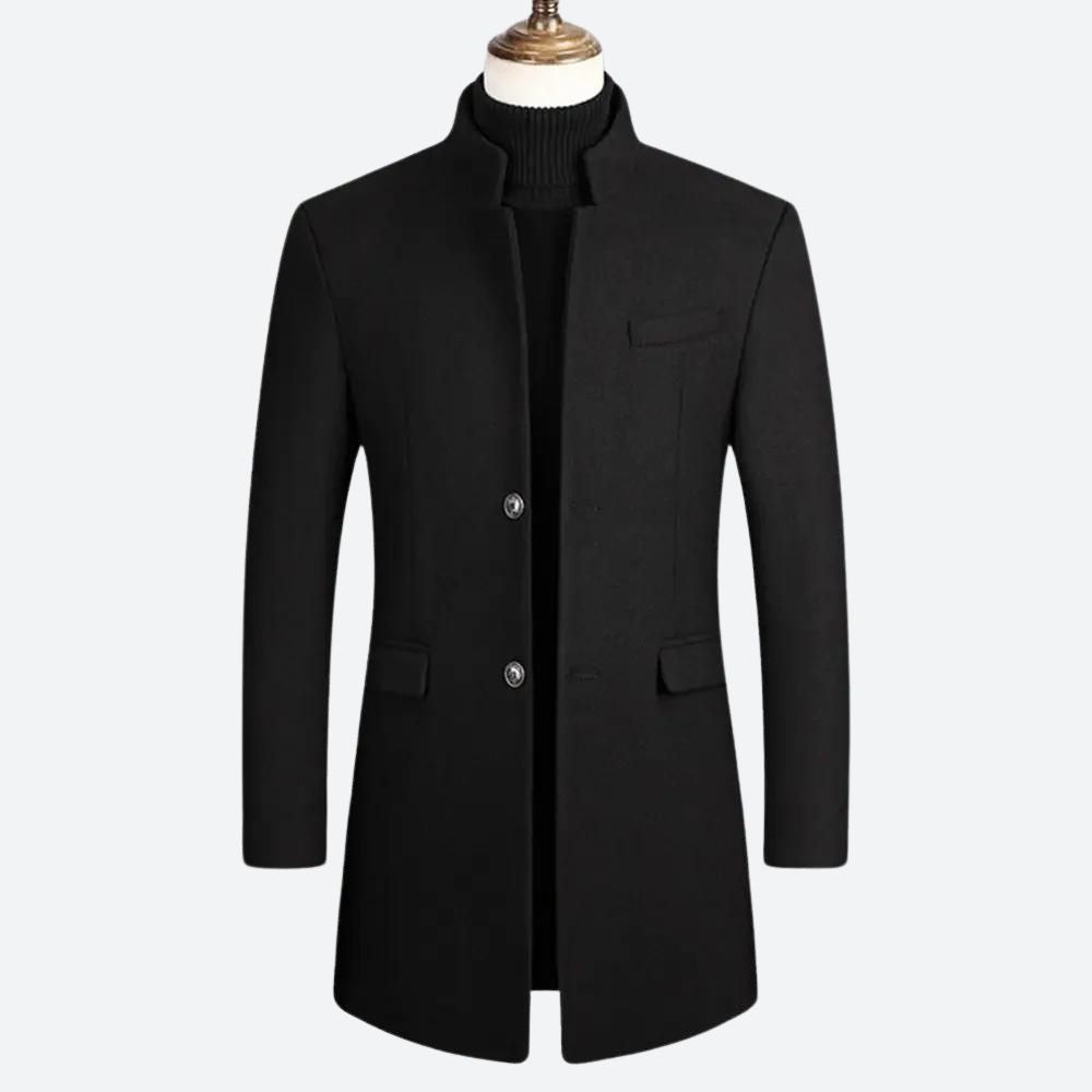 Men's Jacket Black Lightweight Polyester Elegant Design - 1