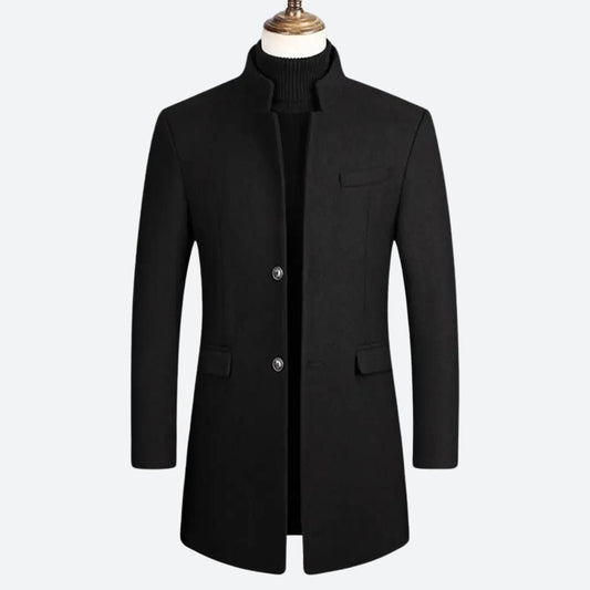 Men's Jacket Black Lightweight Polyester Elegant Design - 1