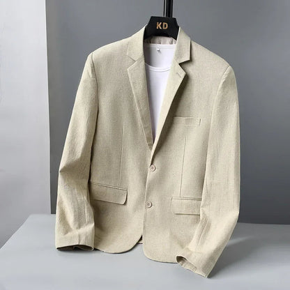 Men's Linen Blazer Elegant Casual Style - 1