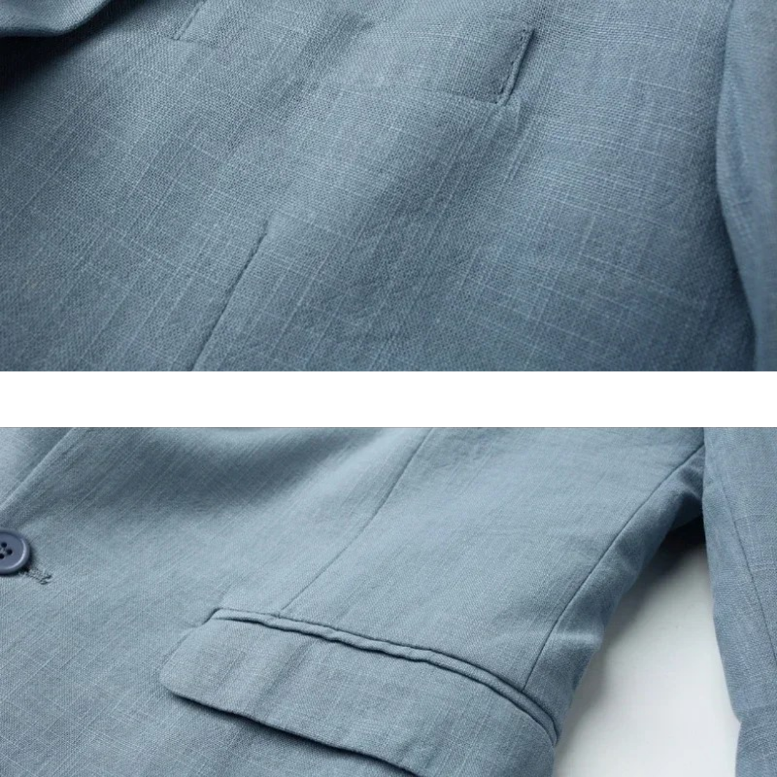 Men's Linen Blazer Elegant Casual Style - 5