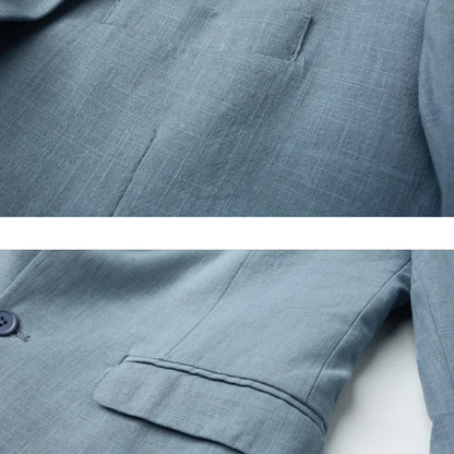 Men's Linen Blazer Elegant Casual Style - 5