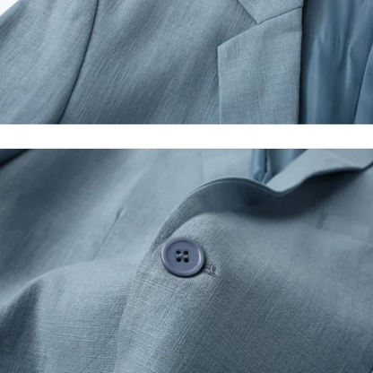 Men's Linen Blazer Elegant Casual Style - 6