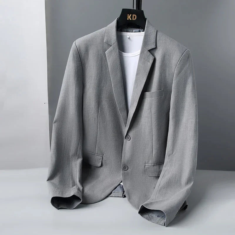 Men's Linen Blazer Elegant Casual Style - 7