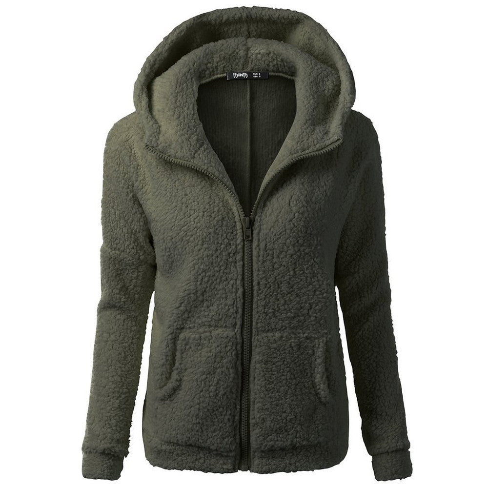 Women's Hoodie Gray Cotton Cozy Style - 3