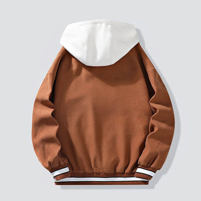 Women's Hooded Jacket Black Casual Cotton - 4