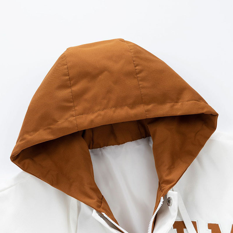 Women's Hooded Jacket Black Casual Cotton - 6