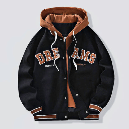 Women's Hooded Jacket Black Casual Cotton - 7