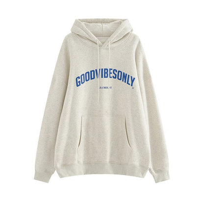 Women's Oversized Hoodie Gray Cotton - 3