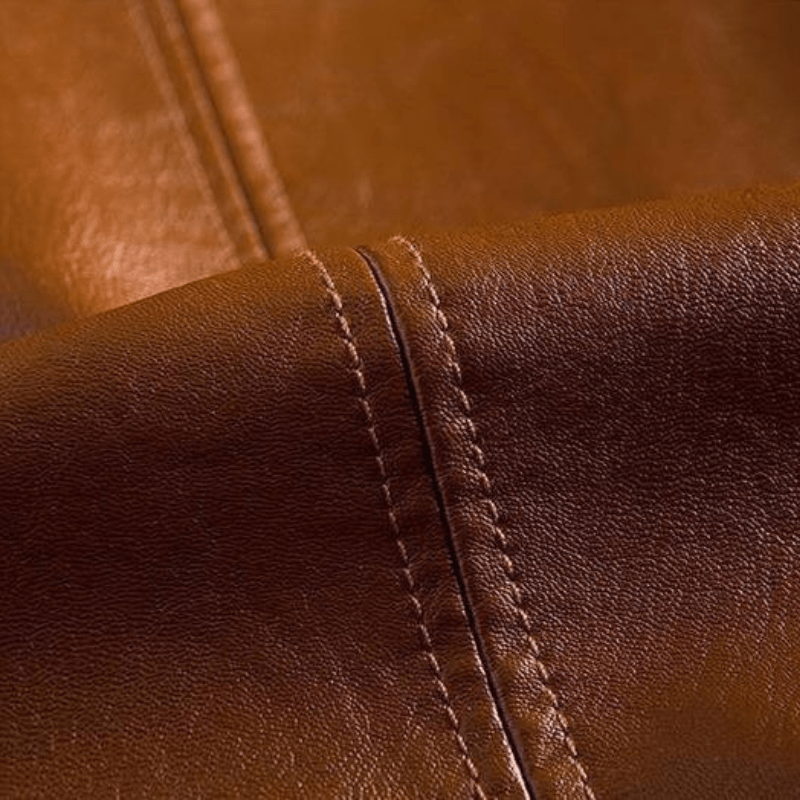 Men's Leather Blazer Black Casual Stylish - 3