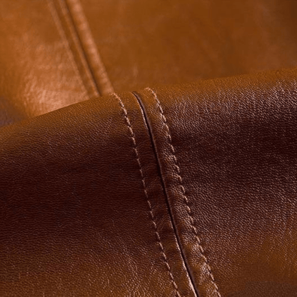 Men's Leather Blazer Black Casual Stylish - 3