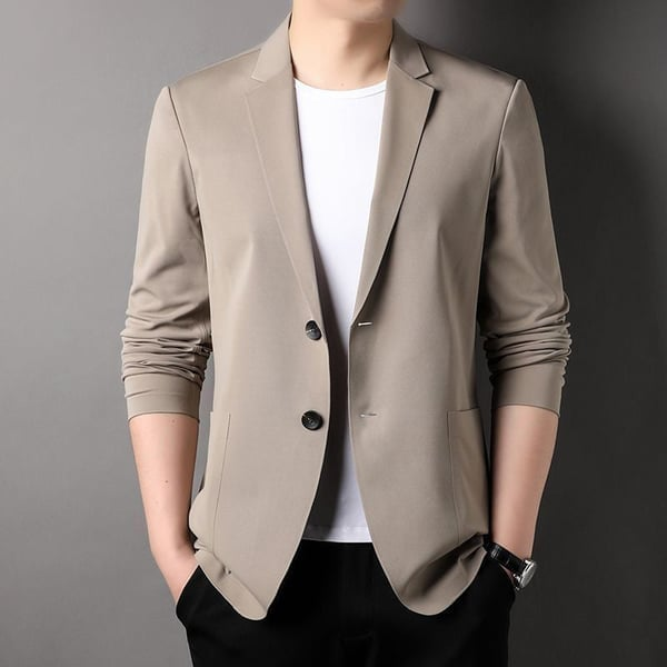 Men's Blazer Black Lightweight Polyester - 4