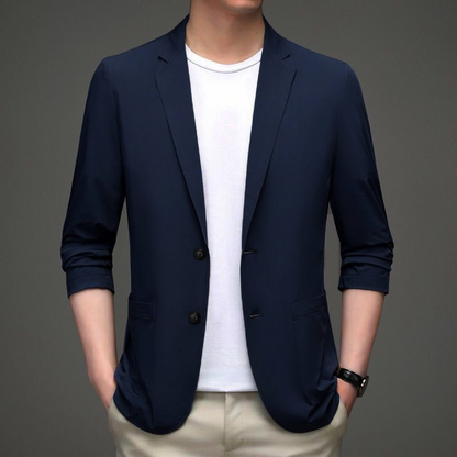 Men's Blazer Black Lightweight Polyester - 9