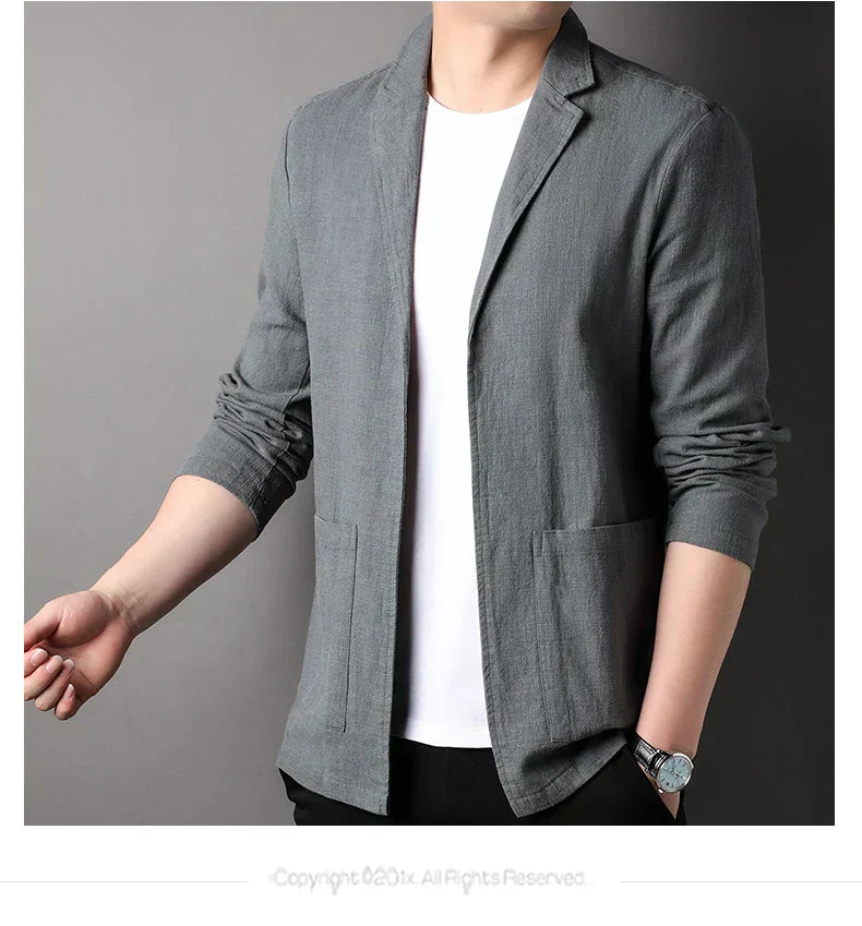 Men's Blazer Jacket Black 100% Polyester Stylish Casual Coat - 3