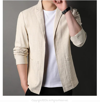 Men's Blazer Jacket Black 100% Polyester Stylish Casual Coat - 4