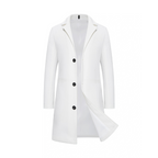Men's Coat Black Lightweight Cotton Button-Up - 3