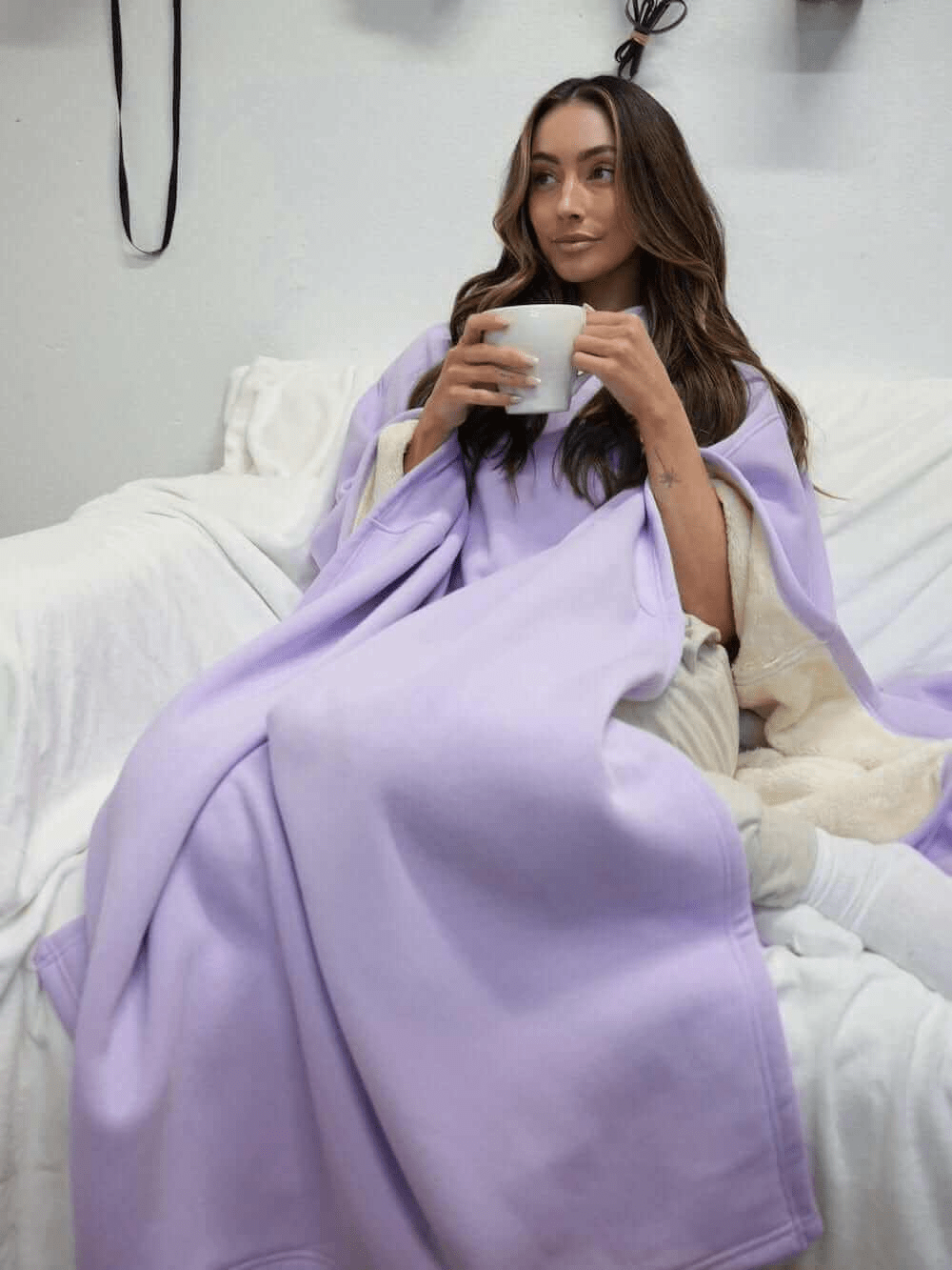 Women's Oversized Hoodie Gray Fleece Sweatshirt for Comfort - 11