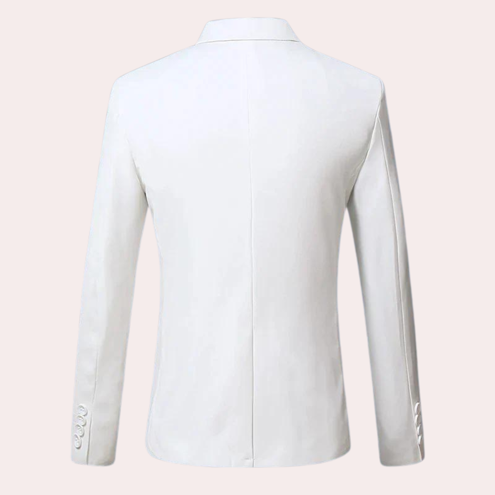 Men's Blazer Navy Tailored Fit Polyester - 2