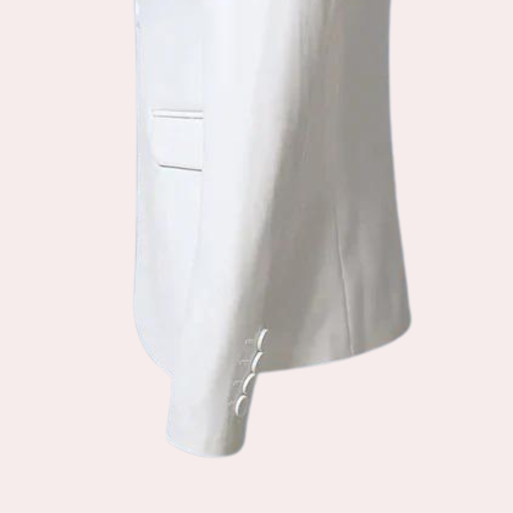 Men's Blazer Navy Tailored Fit Polyester - 3