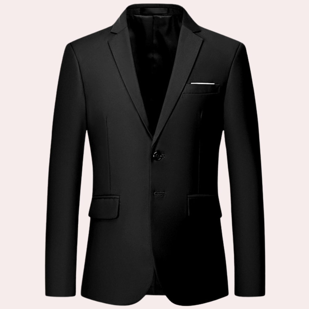 Men's Blazer Navy Tailored Fit Polyester - 5