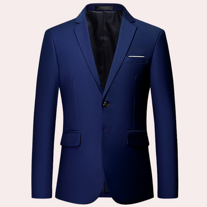 Men's Blazer Navy Tailored Fit Polyester - 7