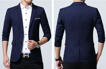 Men's Blazer Black Slim Fit Acetate - 7