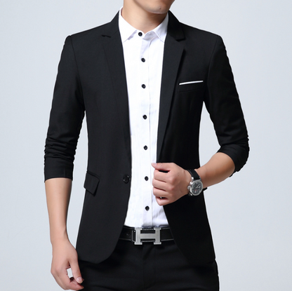 Men's Blazer Black Slim Fit Acetate - 10