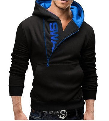 Women's Hoodie Black Cotton with Side Zipper for Casual Wear - 2