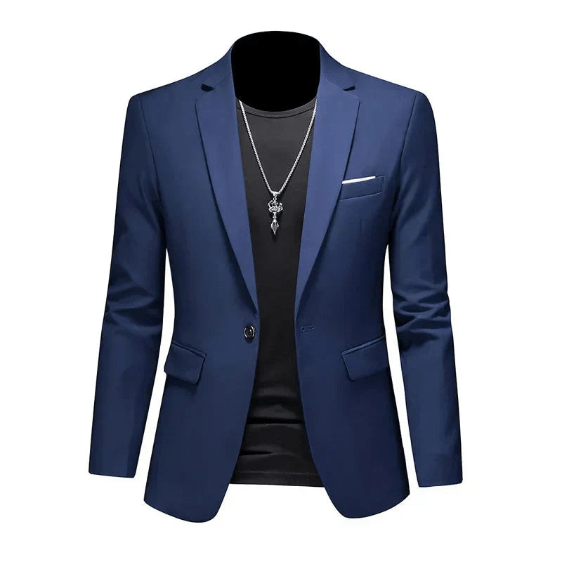 Men's Blazer Black Elegant Polyester - 7