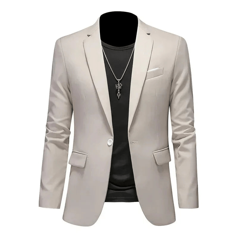 Men's Blazer Black Elegant Polyester - 8
