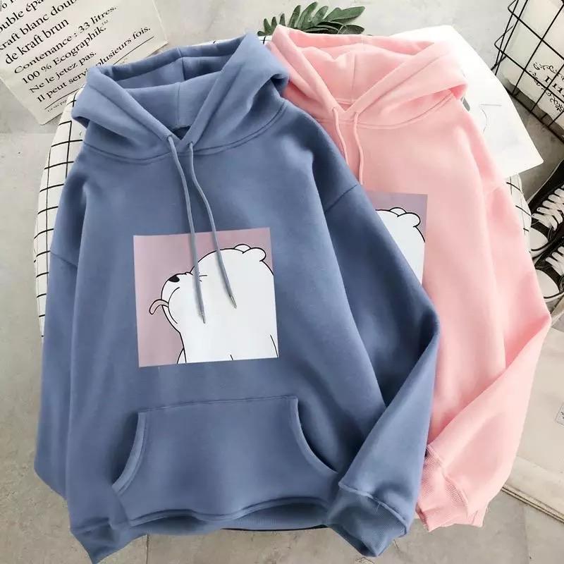Unisex Oversized Hoodie Gray Cotton Casual - 2