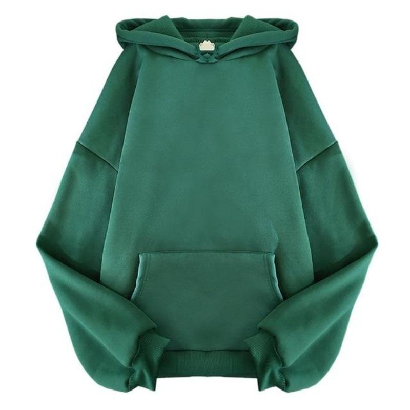 Unisex Oversized Hoodie Gray Cotton Casual - 14