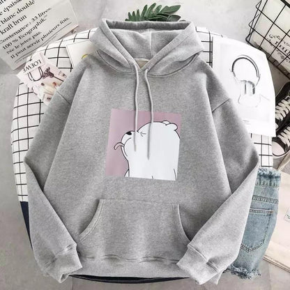 Unisex Oversized Hoodie Gray Cotton Casual - 7