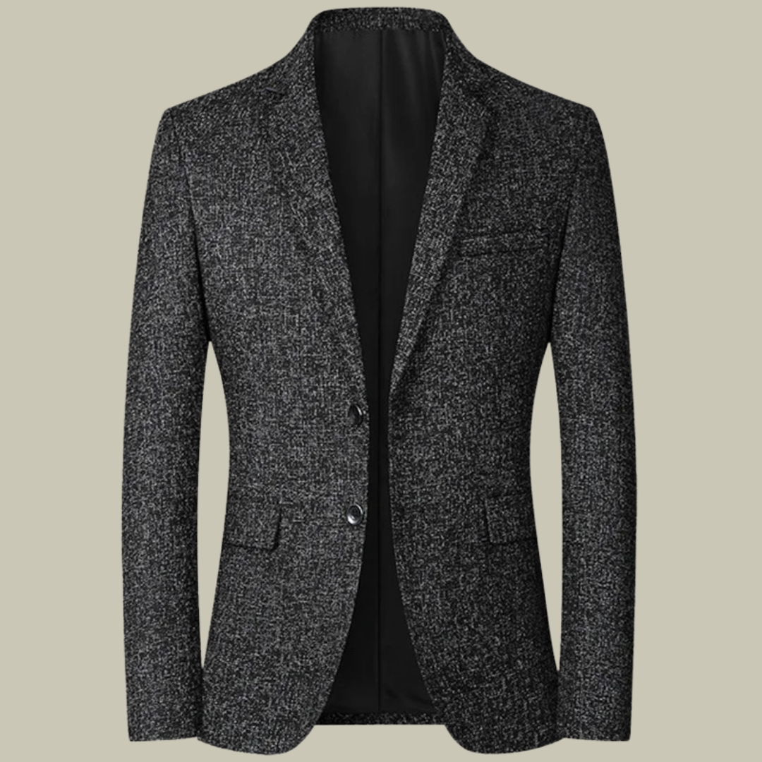 Men's Tailored Blazer Black Lightweight Polyester - 3